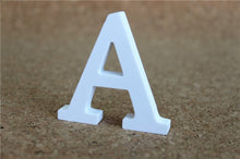 Load image into Gallery viewer, 8cm free Standing Artificial wood wooden white Letters for Wedding Decorations &amp; Home Decorations of Brithday Gifts