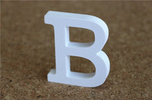 Load image into Gallery viewer, 8cm free Standing Artificial wood wooden white Letters for Wedding Decorations &amp; Home Decorations of Brithday Gifts