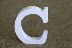 8cm free Standing Artificial wood wooden white Letters for Wedding Decorations & Home Decorations of Brithday Gifts