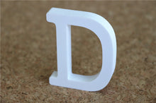 Load image into Gallery viewer, 8cm free Standing Artificial wood wooden white Letters for Wedding Decorations &amp; Home Decorations of Brithday Gifts