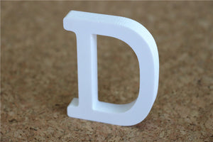 8cm free Standing Artificial wood wooden white Letters for Wedding Decorations & Home Decorations of Brithday Gifts