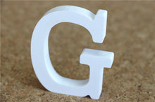 Load image into Gallery viewer, 8cm free Standing Artificial wood wooden white Letters for Wedding Decorations &amp; Home Decorations of Brithday Gifts