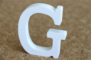 8cm free Standing Artificial wood wooden white Letters for Wedding Decorations & Home Decorations of Brithday Gifts