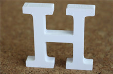 Load image into Gallery viewer, 8cm free Standing Artificial wood wooden white Letters for Wedding Decorations &amp; Home Decorations of Brithday Gifts