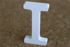 8cm free Standing Artificial wood wooden white Letters for Wedding Decorations & Home Decorations of Brithday Gifts