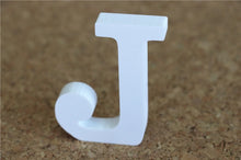Load image into Gallery viewer, 8cm free Standing Artificial wood wooden white Letters for Wedding Decorations &amp; Home Decorations of Brithday Gifts