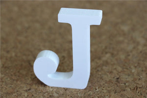 8cm free Standing Artificial wood wooden white Letters for Wedding Decorations & Home Decorations of Brithday Gifts