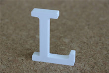 Load image into Gallery viewer, 8cm free Standing Artificial wood wooden white Letters for Wedding Decorations &amp; Home Decorations of Brithday Gifts