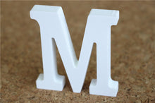 Load image into Gallery viewer, 8cm free Standing Artificial wood wooden white Letters for Wedding Decorations &amp; Home Decorations of Brithday Gifts