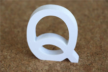 Load image into Gallery viewer, 8cm free Standing Artificial wood wooden white Letters for Wedding Decorations &amp; Home Decorations of Brithday Gifts