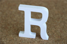 Load image into Gallery viewer, 8cm free Standing Artificial wood wooden white Letters for Wedding Decorations &amp; Home Decorations of Brithday Gifts