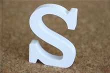 Load image into Gallery viewer, 8cm free Standing Artificial wood wooden white Letters for Wedding Decorations &amp; Home Decorations of Brithday Gifts
