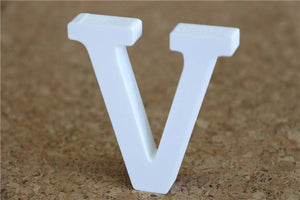 8cm free Standing Artificial wood wooden white Letters for Wedding Decorations & Home Decorations of Brithday Gifts