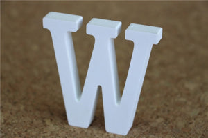 8cm free Standing Artificial wood wooden white Letters for Wedding Decorations & Home Decorations of Brithday Gifts
