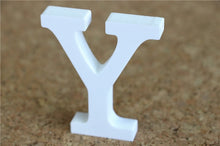Load image into Gallery viewer, 8cm free Standing Artificial wood wooden white Letters for Wedding Decorations &amp; Home Decorations of Brithday Gifts