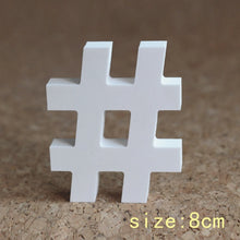 Load image into Gallery viewer, 8cm free Standing Artificial wood wooden white Letters for Wedding Decorations &amp; Home Decorations of Brithday Gifts