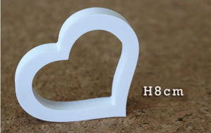 8cm free Standing Artificial wood wooden white Letters for Wedding Decorations & Home Decorations of Brithday Gifts
